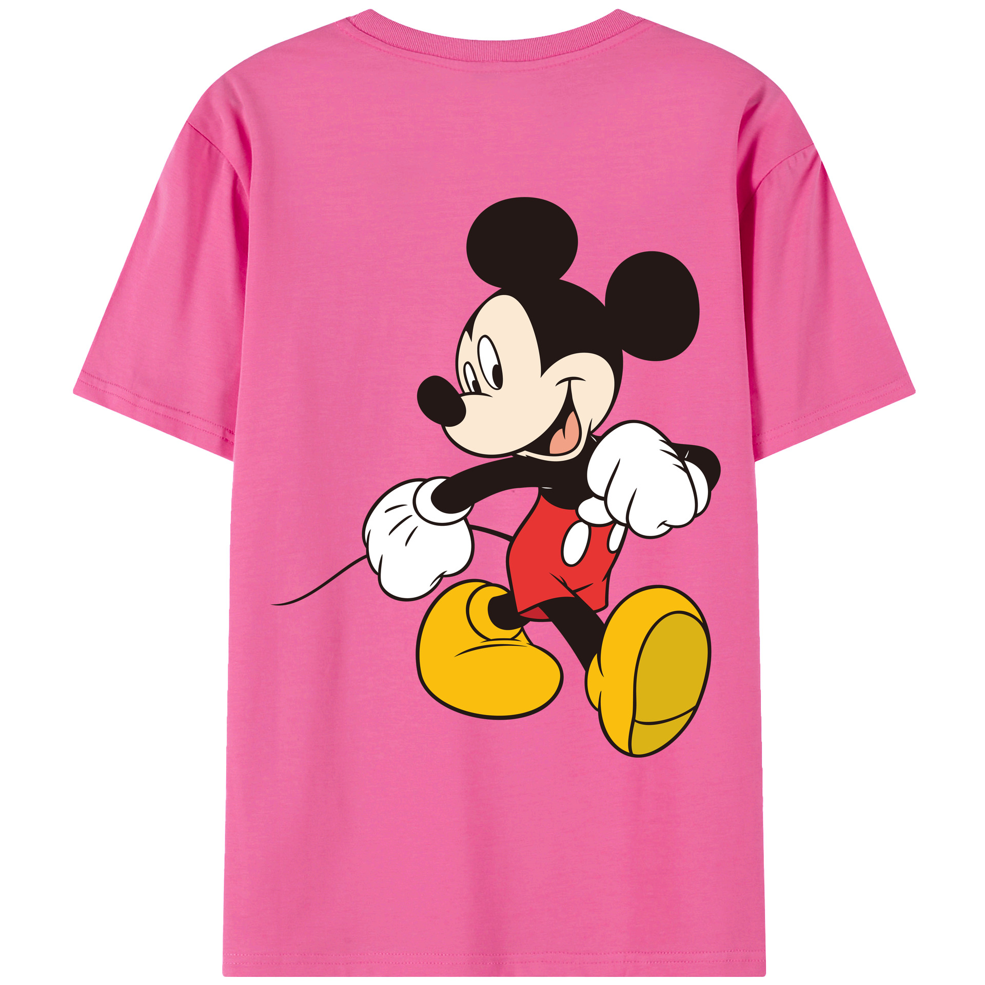 （画像用） ミッキーマウス Mickey Mouse レディース半袖Tシャツ(バックプリント)